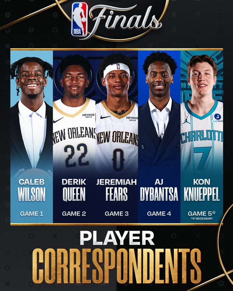 bob半岛体育平台-NBA公布总决“球员记者团”名单：状元大热迪班萨、克尼佩尔在列